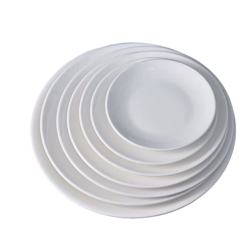 Durable Round Coupe Plate – White