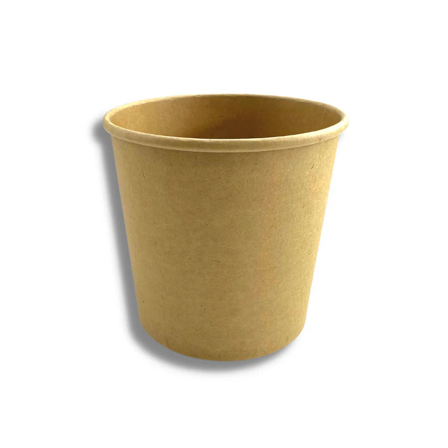 Eco-Friendly Kraft Paper Soup Containers with Vented Lids – Multiple Sizes
