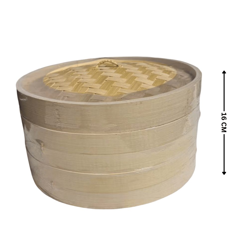 30cm Bamboo Steamer Set (2 Tiers + Lid) – Traditional Dim Sum & Dumpling Basket - OMECA wholesale LTD.