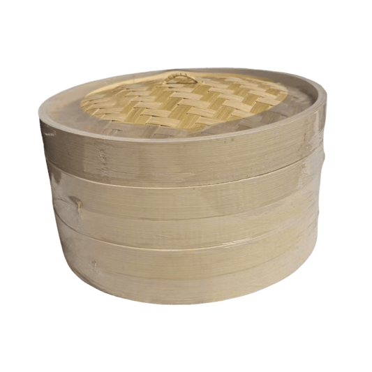 30cm Bamboo Steamer Set (2 Tiers + Lid) – Traditional Dim Sum & Dumpling Basket - OMECA wholesale LTD.