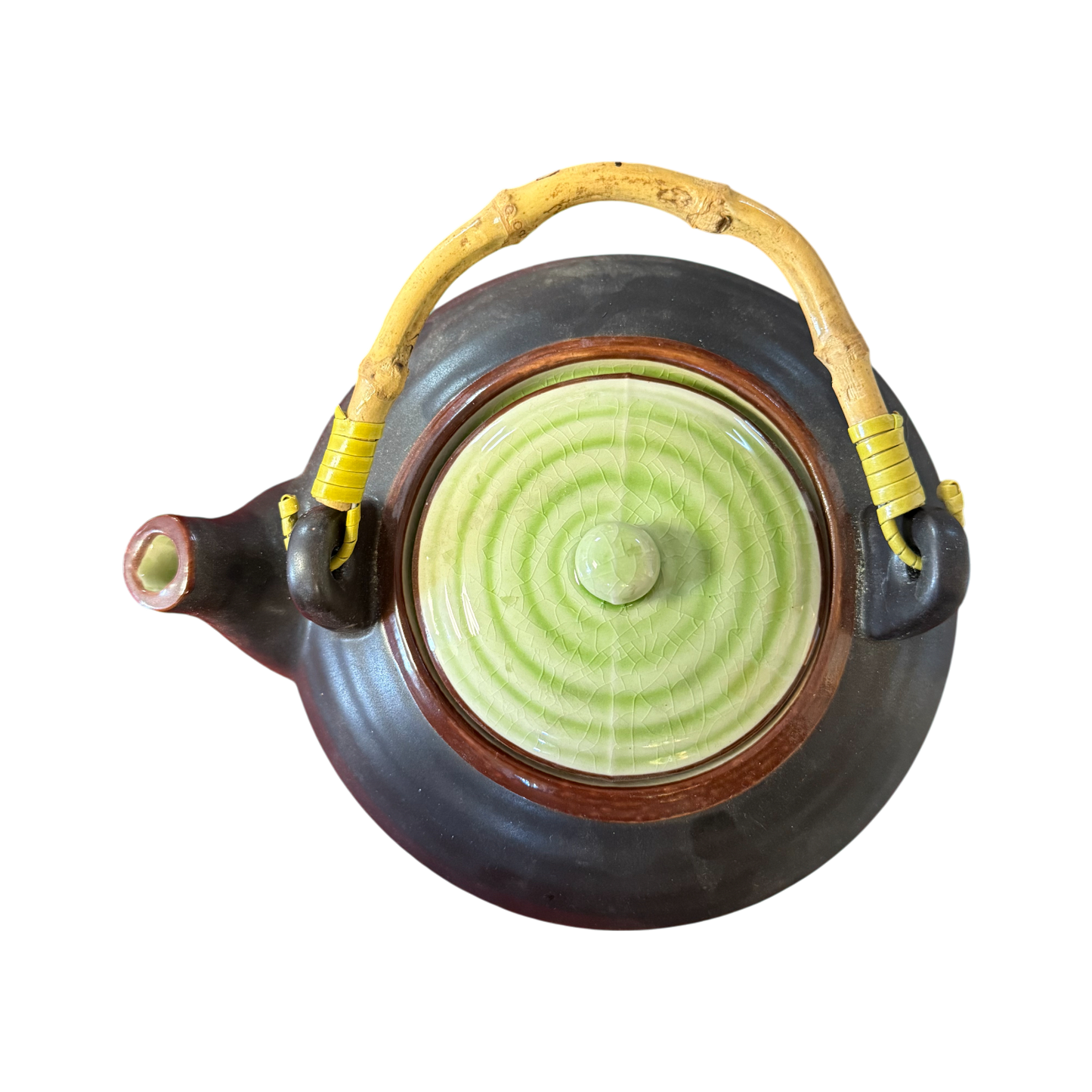 Ceramic Japanese-Style Teapot | Bamboo Handle Side Spout Kettle