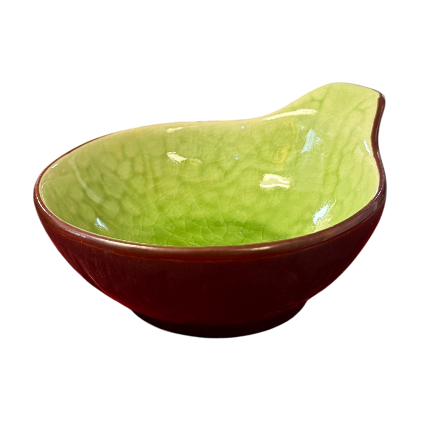 Ceramic Green Sauce Ramekin | Individual Condiment Dipping Bowl
