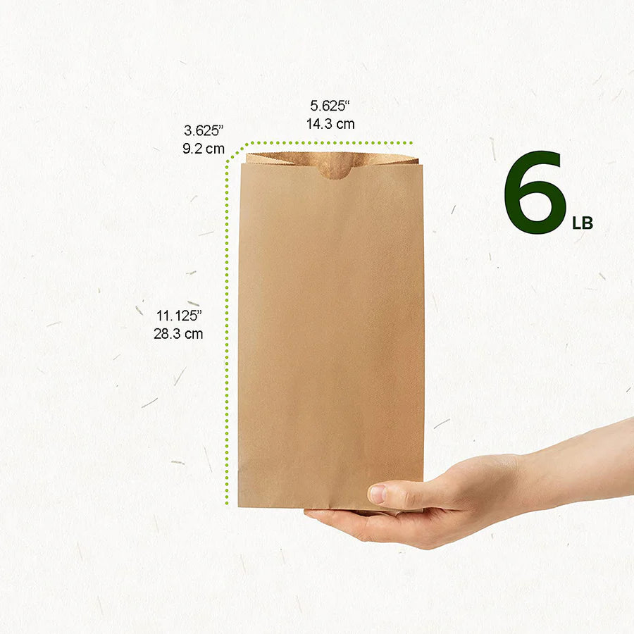 Recycled Kraft Paper Bags – Eco-Friendly Grocery & Takeout Bags (Flat Bottom)
