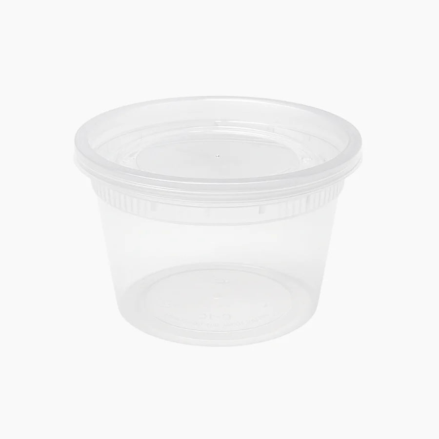 Round Plastic Deli Containers with Lids – 8oz to 32oz (Microwave, Freezer & Dishwasher Safe)