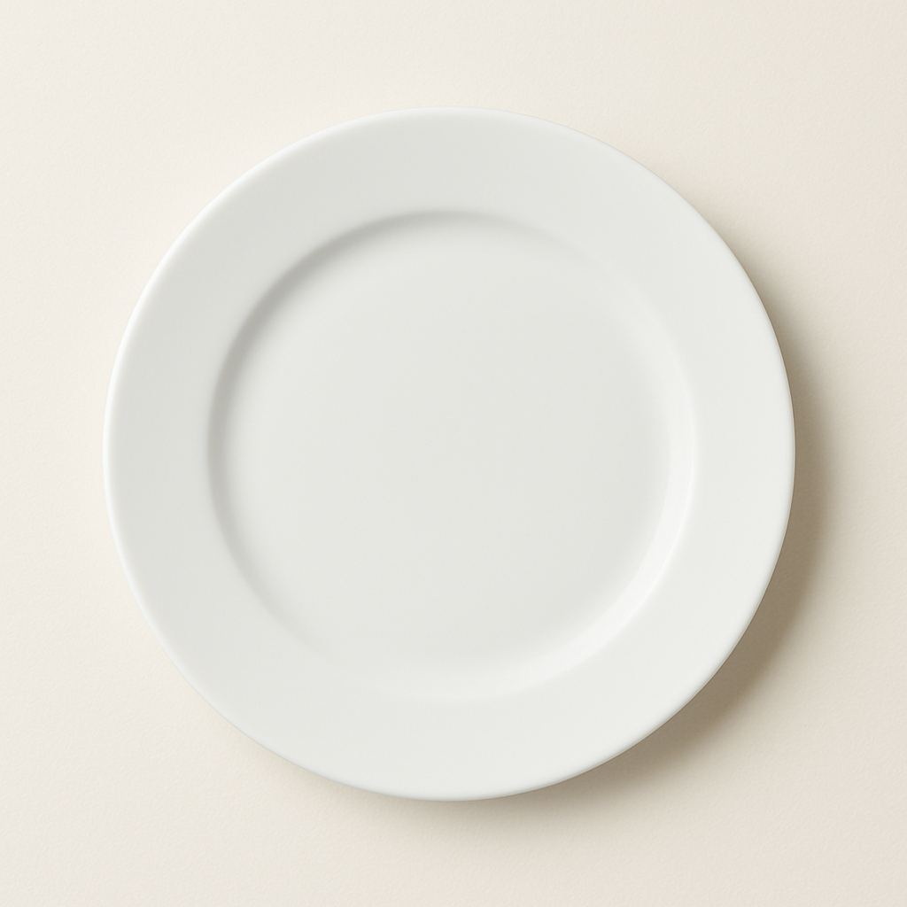 Durable Classic White Round Plate – Ceramic Dining Ware