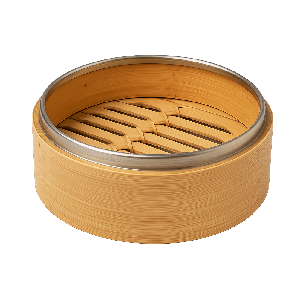 Steel-Banded Bamboo Steamer