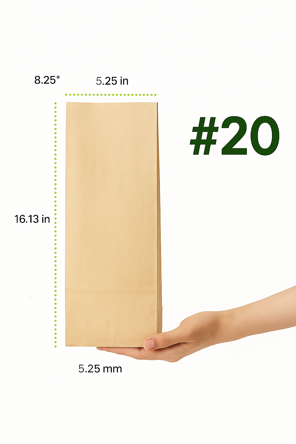 Recycled Kraft Paper Bags – Eco-Friendly Grocery & Takeout Bags (Flat Bottom)