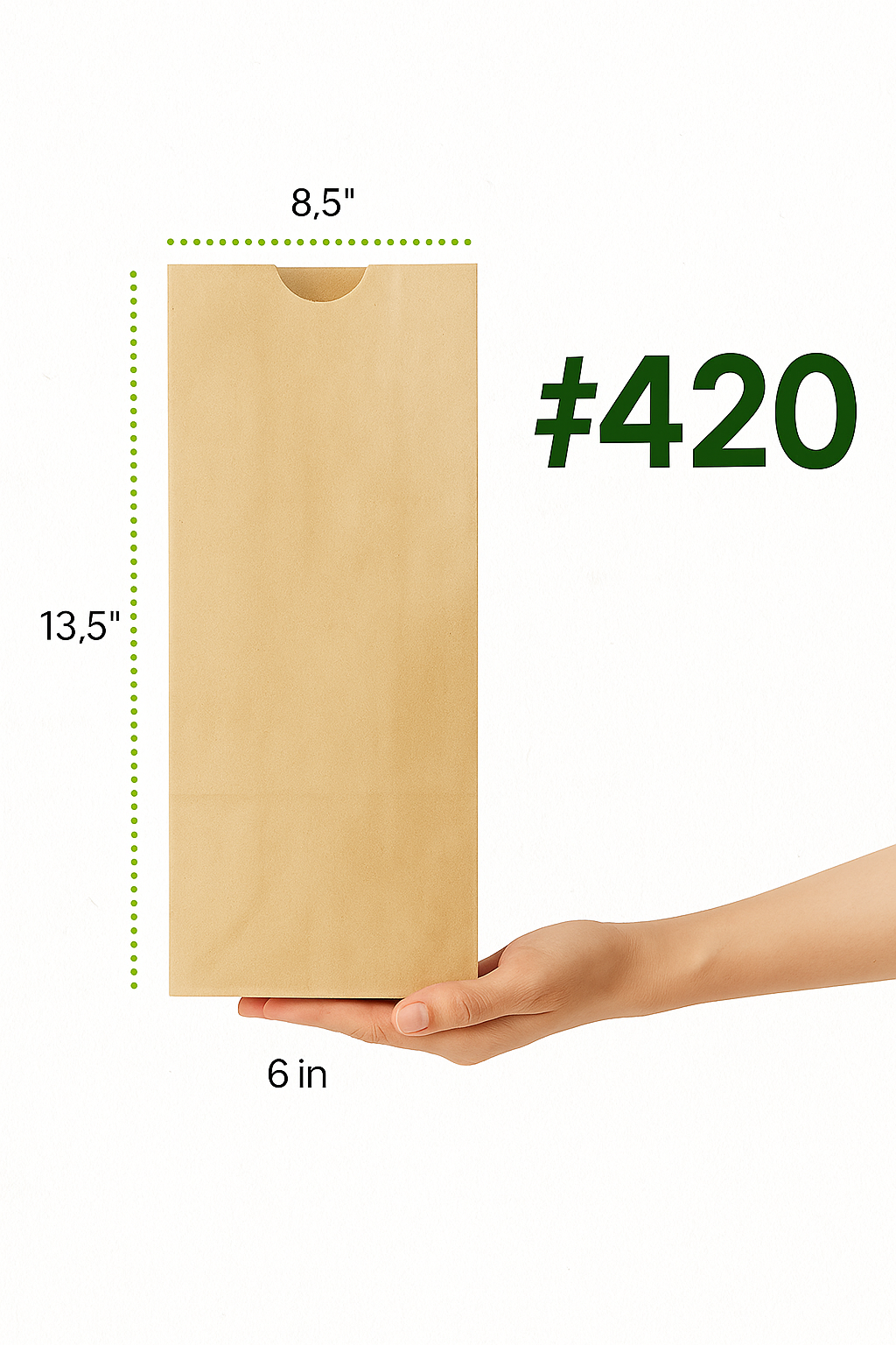 Recycled Kraft Paper Bags – Eco-Friendly Grocery & Takeout Bags (Flat Bottom)