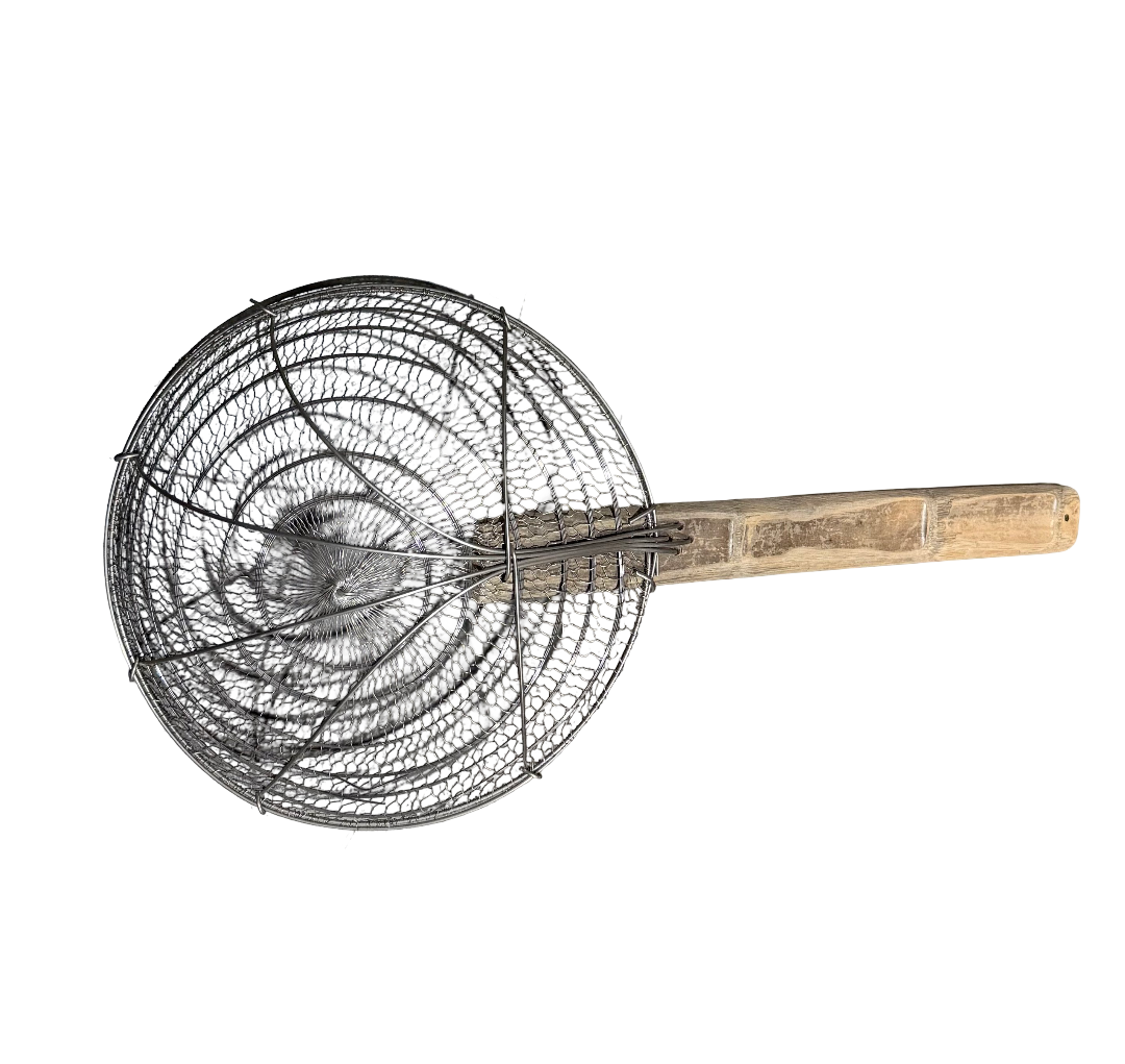 Dense Mesh Skimmer with Bamboo Handle