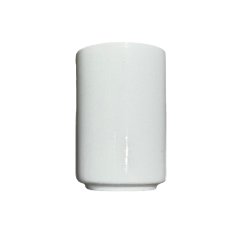 Durable White Ceramic Straight Cup