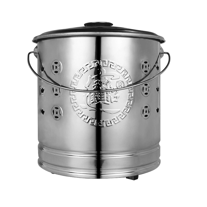聚宝桶 Stainless Steel Incinerator Bin – Wealth Collection Ritual Bucket