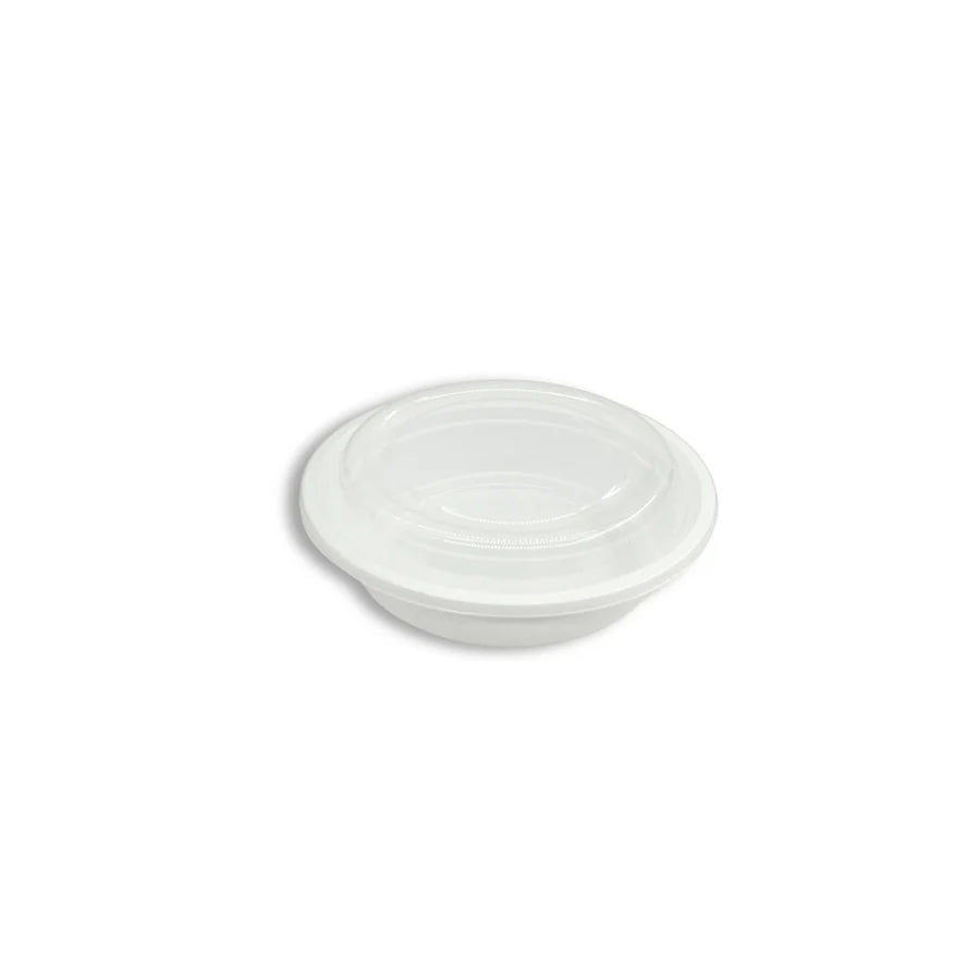 Y Series Round Togo Containers with Leak-Proof Lids – Microwave & Freezer Safe (Black/White Base)