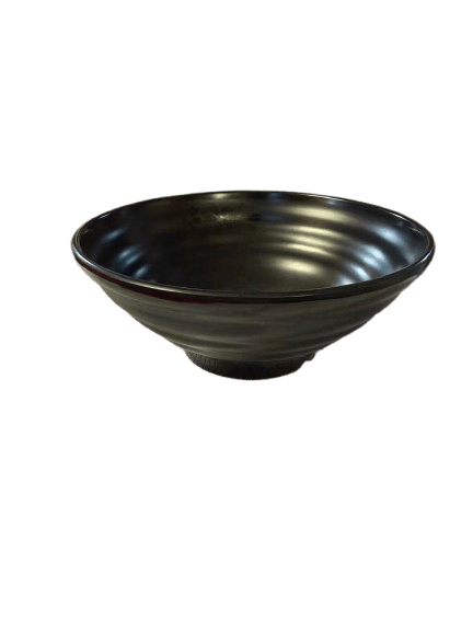 black melamine flared bowl - OMECA wholesale LTD.