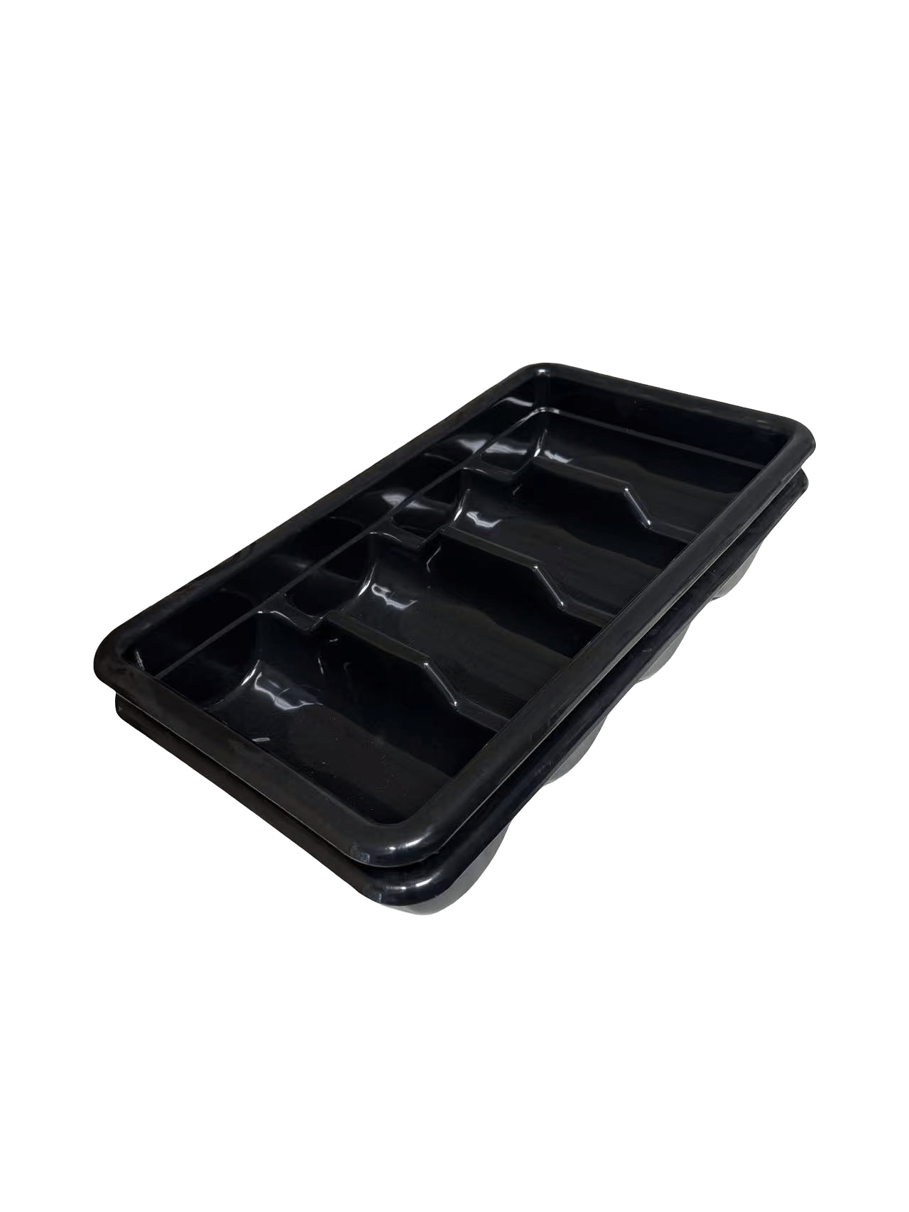 Commercial Utensil Tray – Black Plastic Flatware Organizer (51x29x9cm) - OMECA wholesale LTD.