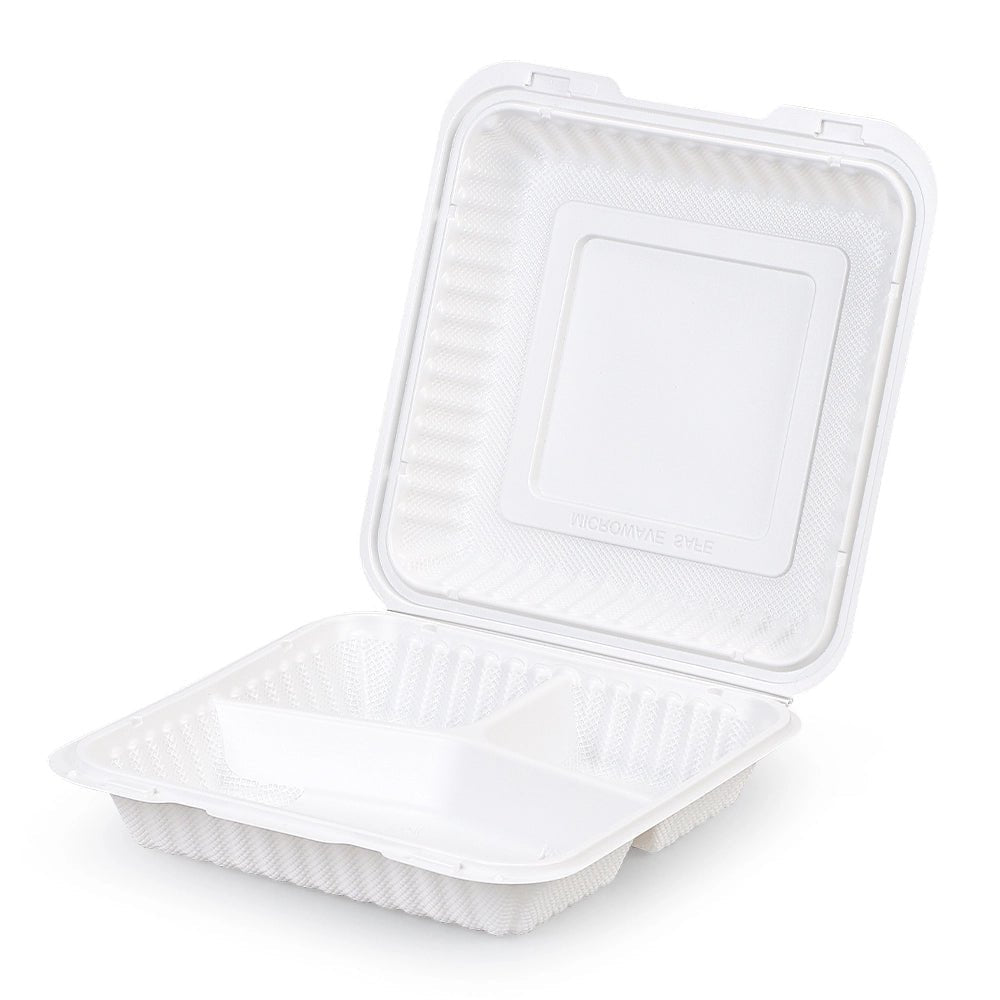 Rectangular Clamshell Hinged Takeout Containers – Eco - Friendly, Microwave & Freezer Safe - OMECA wholesale LTD.