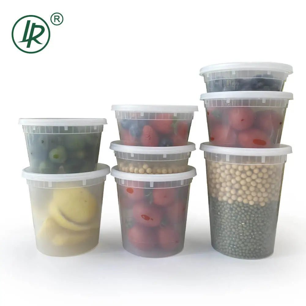 Round Plastic Deli Containers with Lids – 8oz to 32oz (Microwave, Freezer & Dishwasher Safe) - OMECA wholesale LTD.