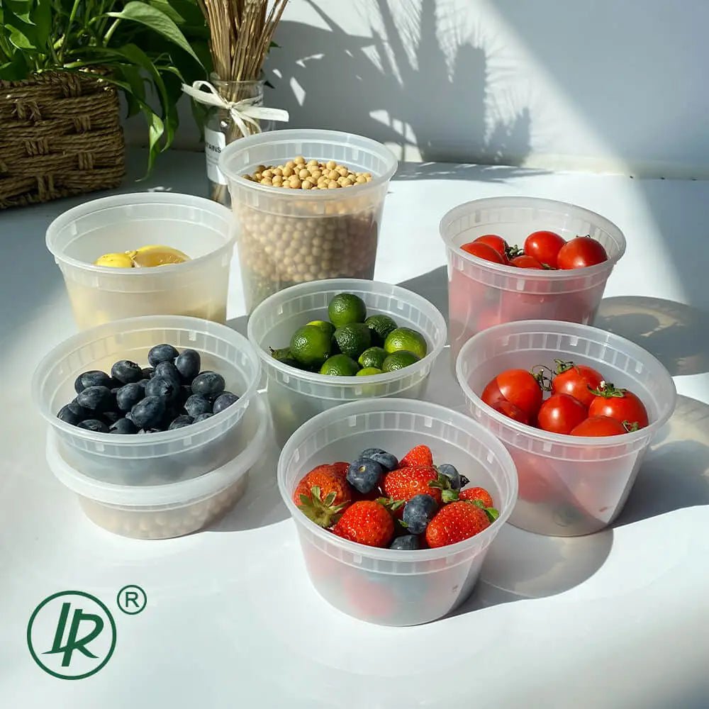 Round Plastic Deli Containers with Lids – 8oz to 32oz (Microwave, Freezer & Dishwasher Safe) - OMECA wholesale LTD.