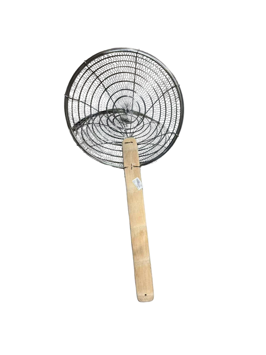 Reinforced Steel Sieve with Wooden Handle