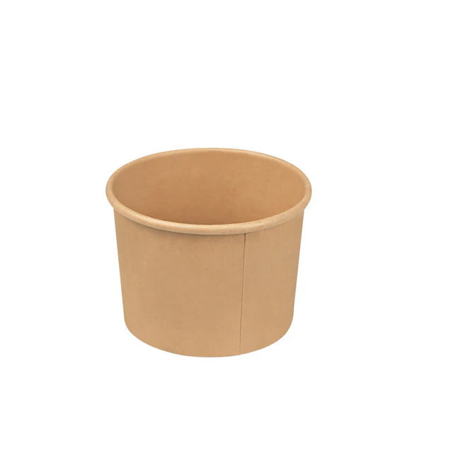 Eco-Friendly Kraft Paper Soup Containers with Vented Lids – Multiple Sizes