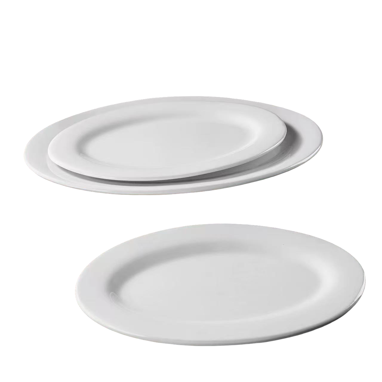 Durable Classic White Oval Plate