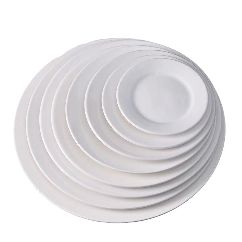 Durable Classic White Round Plate – Ceramic Dining Ware