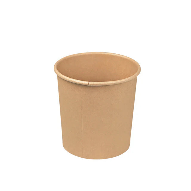 Eco-Friendly Kraft Paper Soup Containers with Vented Lids – Multiple Sizes