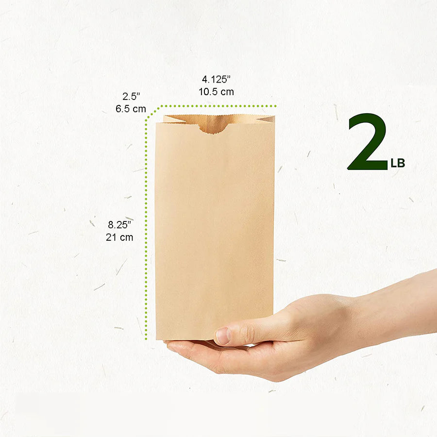 Recycled Kraft Paper Bags – Eco-Friendly Grocery & Takeout Bags (Flat Bottom)