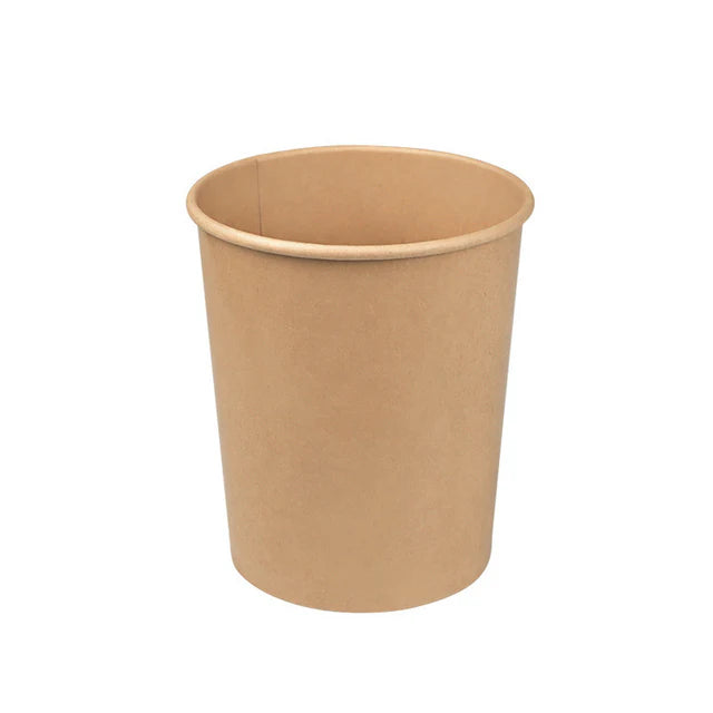 Eco-Friendly Kraft Paper Soup Containers with Vented Lids – Multiple Sizes