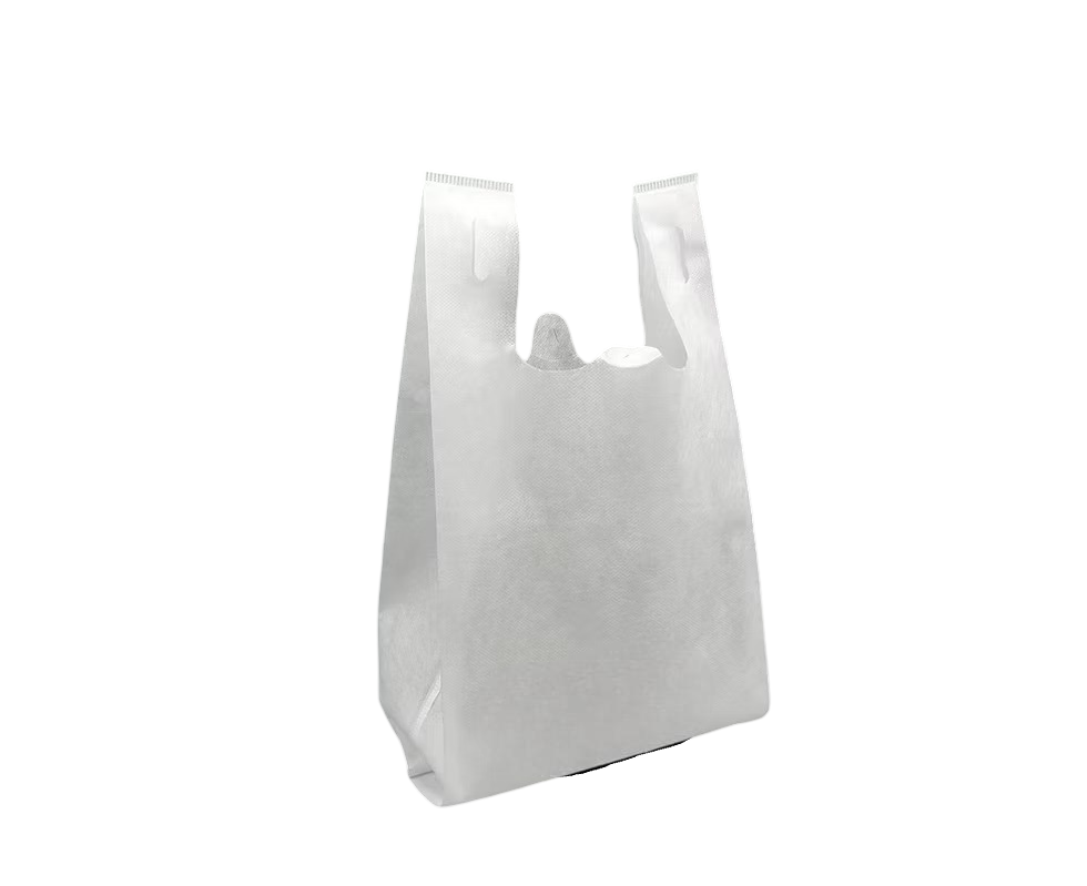 Reusable Non-Woven Takeaway Bags – Eco-Friendly Shopping T-Shirt Bags (500 Pieces)