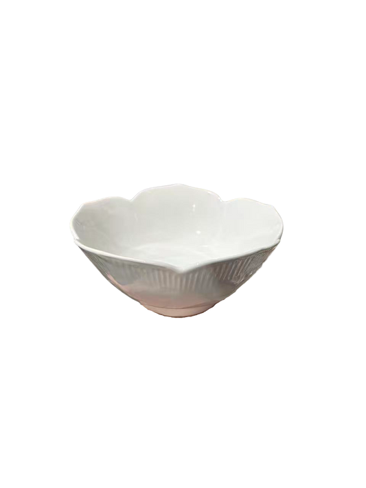 Durable Lotus Bowl – Elegant Petal-Shaped Porcelain Design