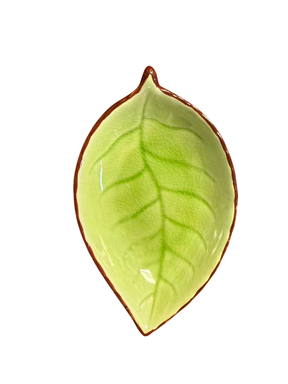 Green Ceramic Leaf Serving Dish | Appetizer Sauce Bowl