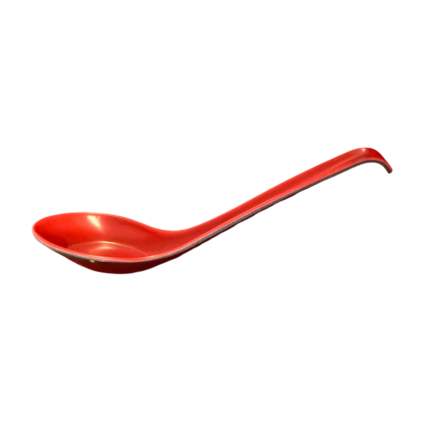 Red Melamine Asian Soup Spoon | Commercial Ramen Spoon