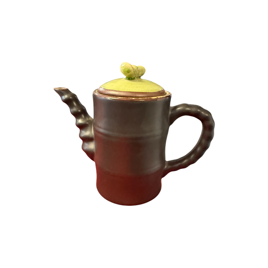 Ceramic Green Milk Pitcher | Bamboo Ribbed Creamer