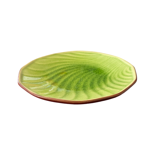 Slim Ceramic Green Sushi Platter | Individual Rectangular Side Plate 20cm