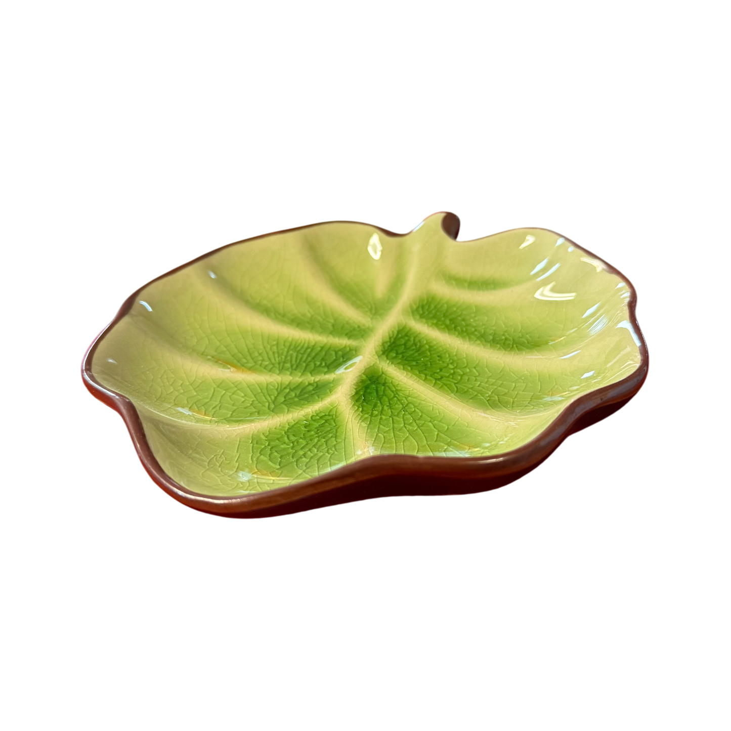 Ceramic Round Leaf Platter | Side Salad Appetizer Dish