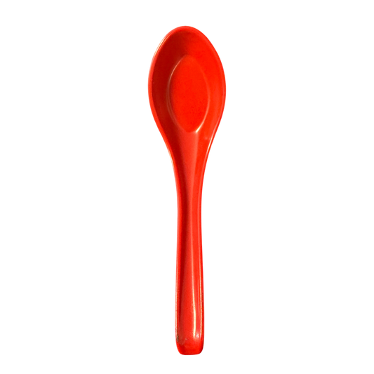 Red Melamine Asian Soup Spoon | Commercial Ramen Spoon