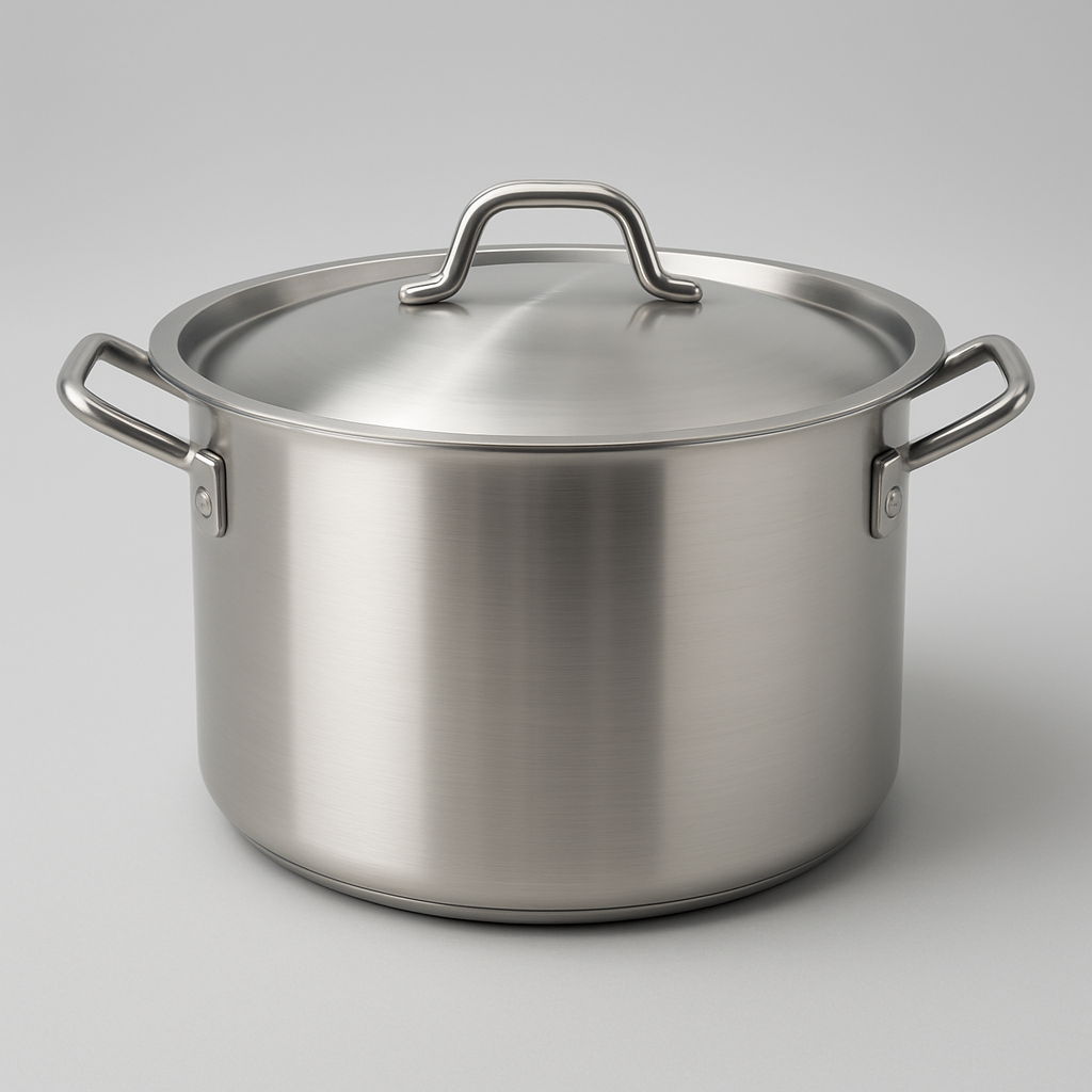 Stainless Steel Cooking Pot with Cover (Short)
