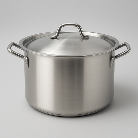 Stainless Steel Cooking Pot with Cover (Short)