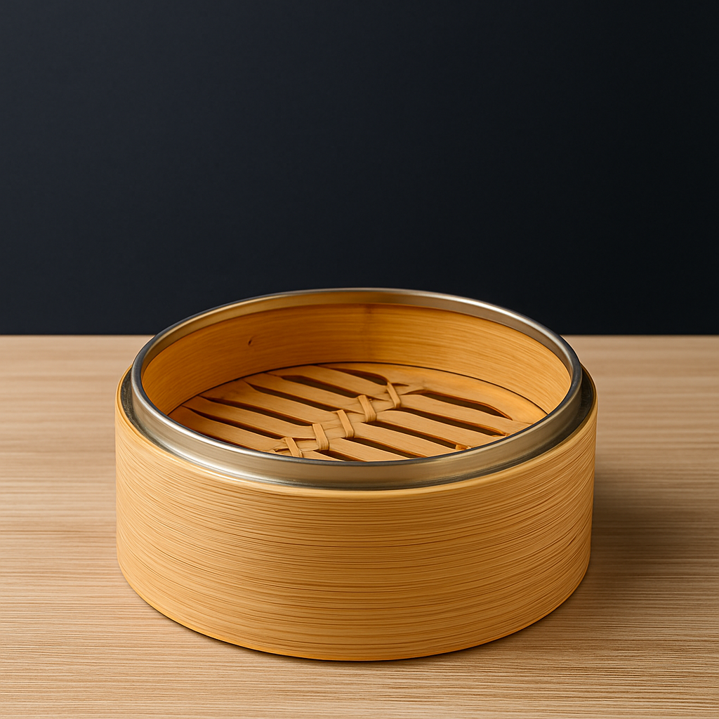 Steel-Banded Bamboo Steamer