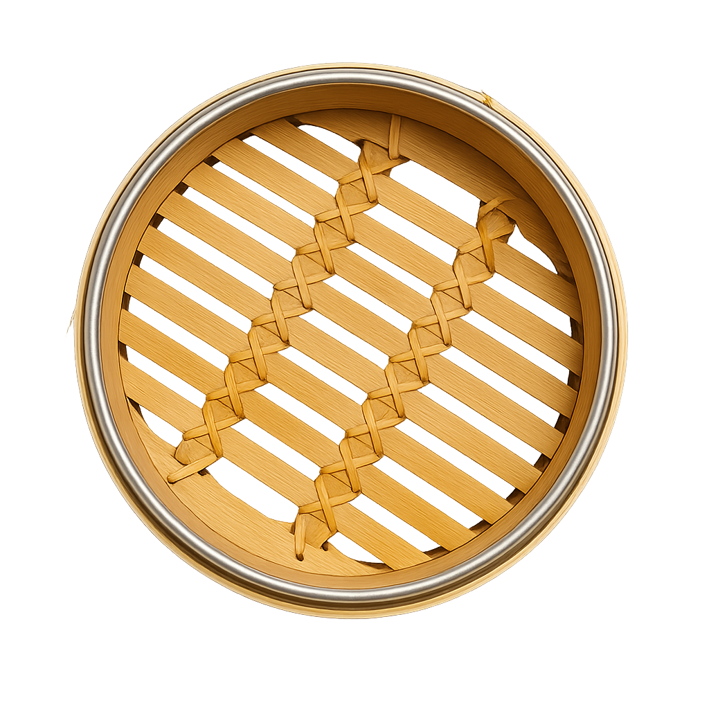 Steel-Banded Bamboo Steamer