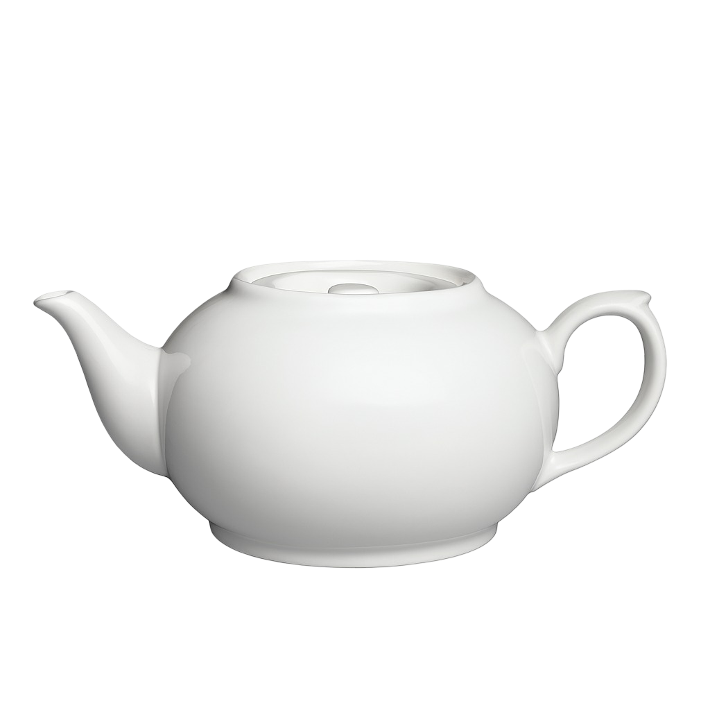 Durable Classic White Ceramic Teapot