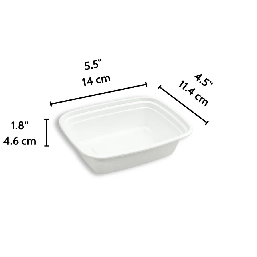 Bulk Meal Prep Containers with Lids – 1 & 2 Compartment, Microwave & Freezer Safe (Black/White Base) 150SET