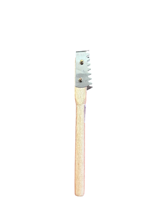 Steel Fish Scaler with Wooden Handle