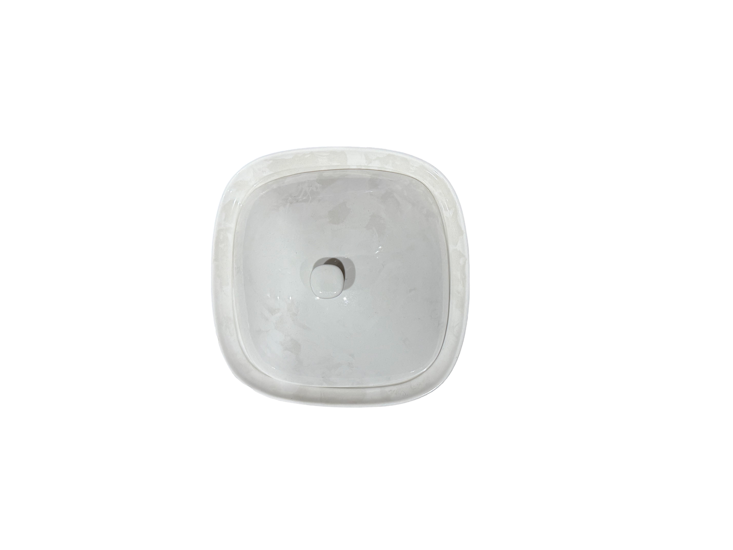 Durable White Square Ceramic Claypot with Lid