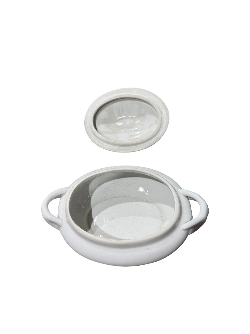 Durable Premium Ceramic Soup Bowl with Lid – Ideal for Buddha Jumps Over the Wall (Fo Tiao Qiang)