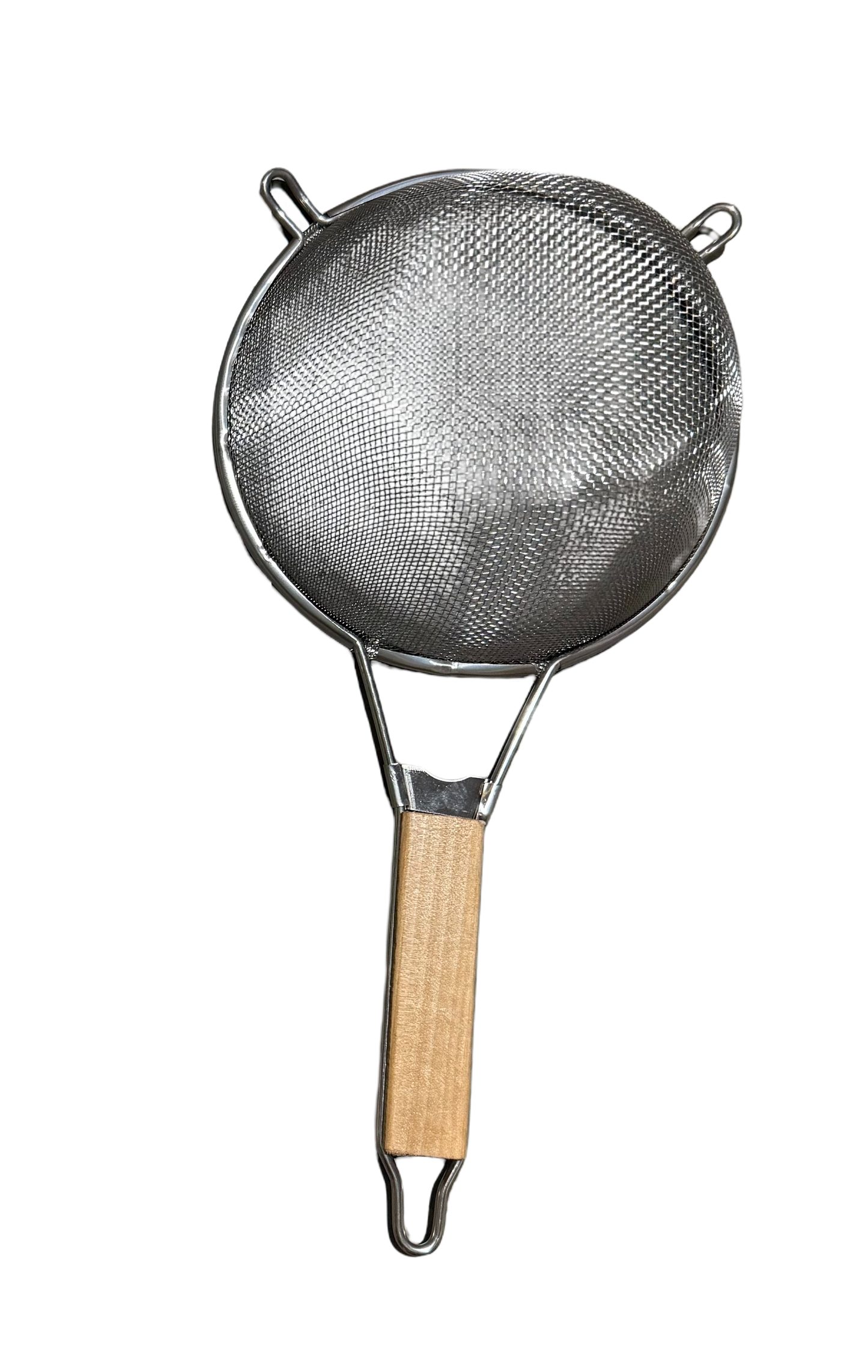 Wood Handle Wire Skimmer with Double Hooks (Flat Bottom, Single Mesh)