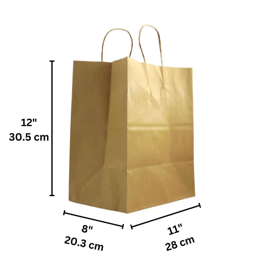 Kraft Paper Shopping Bags with Handles – Recyclable Retail & Gift Bags