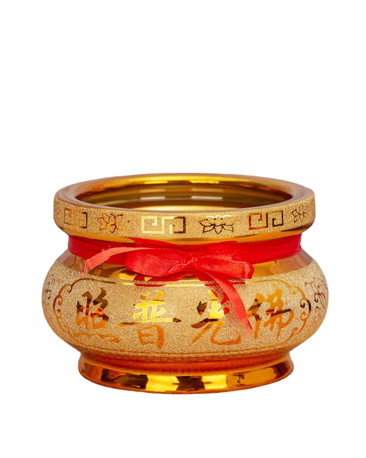 沙金佛光普照佛经炉 Incensory – Golden Buddhist Sutra Burner