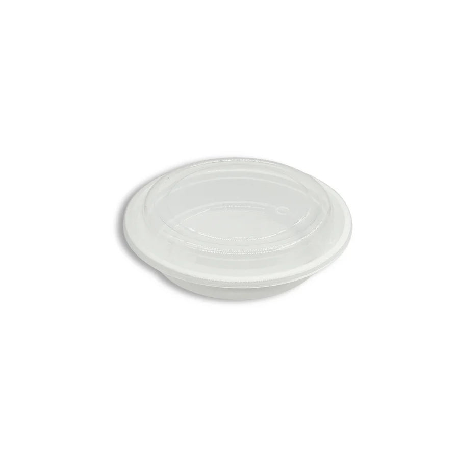 Y Series Round Togo Containers with Leak-Proof Lids – Microwave & Freezer Safe (Black/White Base)