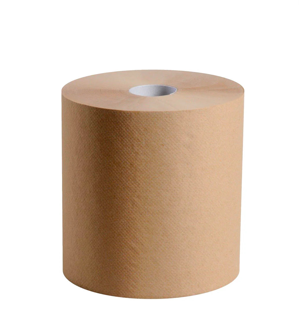 Commercial Paper Towel Roll – 12" x 600' (12 Rolls, Brown & White Options)